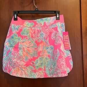 Lilly Pulitzer Luxletic Skort, Size XS, Pink Coral Print, NWT